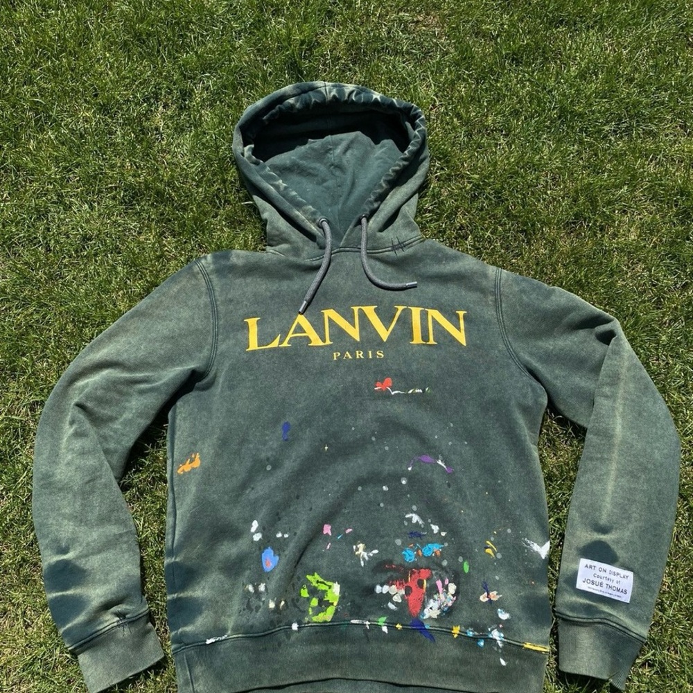 Lanvin Green Sweatshirt with Graphic Design